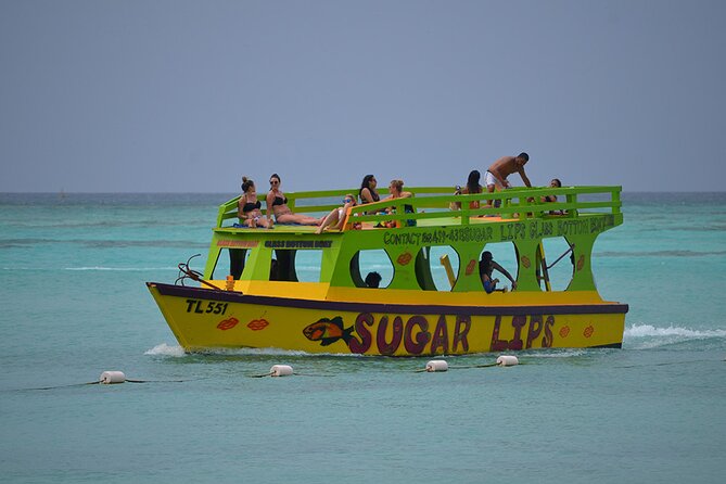 Little Tobago Glass Bottom Boat Tour - Looking below the boat at Angel Reef