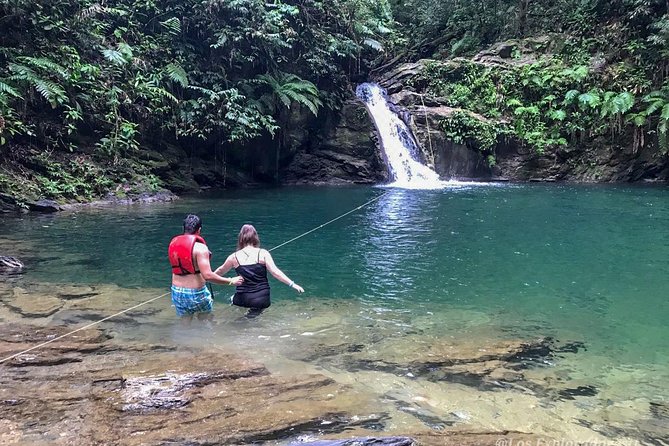 Rio Seco Waterfall - Guide Dominick adds confidence at the right moment