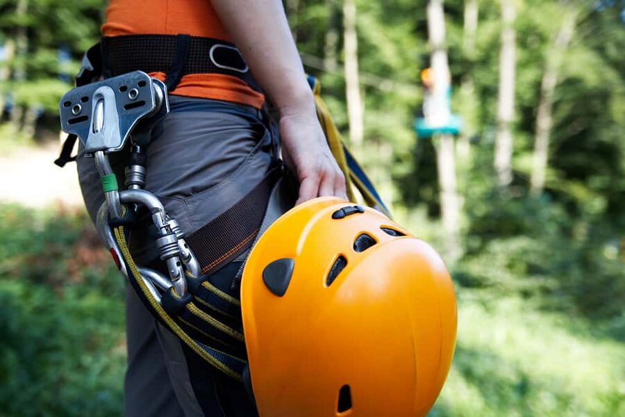 Trinidad: Zip Lining Experience & Fort George Panoramic View - Getting fitted for the forest course